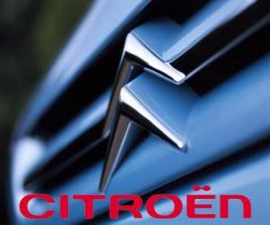 пазл Логотип Citroen, французские автомобили бренда